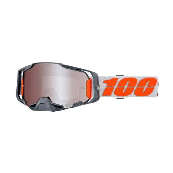 Goggle 100% Armega Hiper Silver Mirro Silver Flash Lens