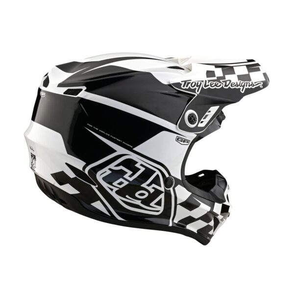 Casco Troy Lee Designs Gp Check Up White Black - Image 3