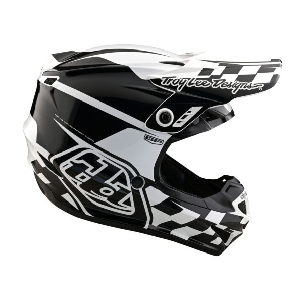 Casco Troy Lee Designs Gp Check Up White Black - Image 2