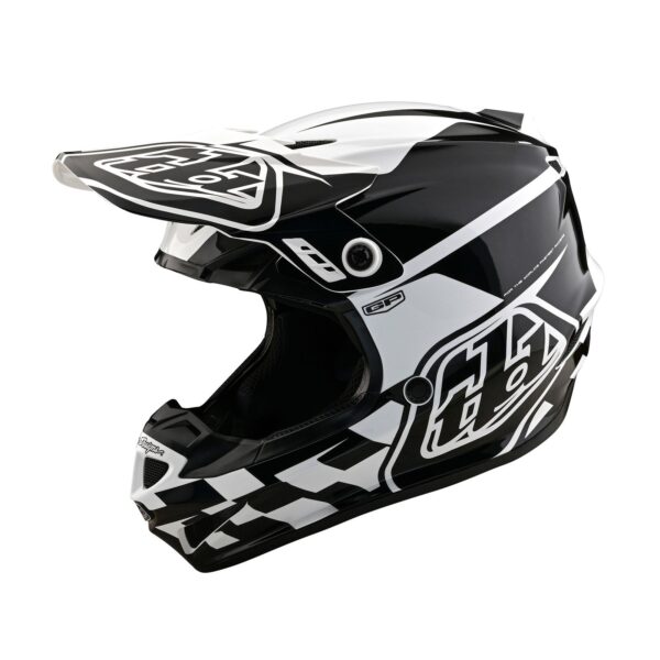 Casco Troy Lee Designs Gp Check Up White Black - Image 4