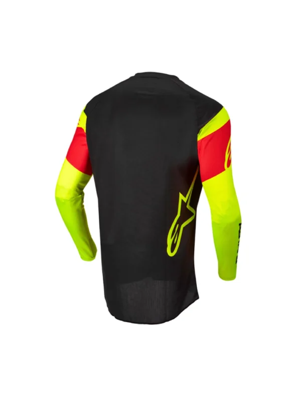 Jersey Alpinestars Fluid Tripple Negro Amarillo Fluo Rojo - Image 2