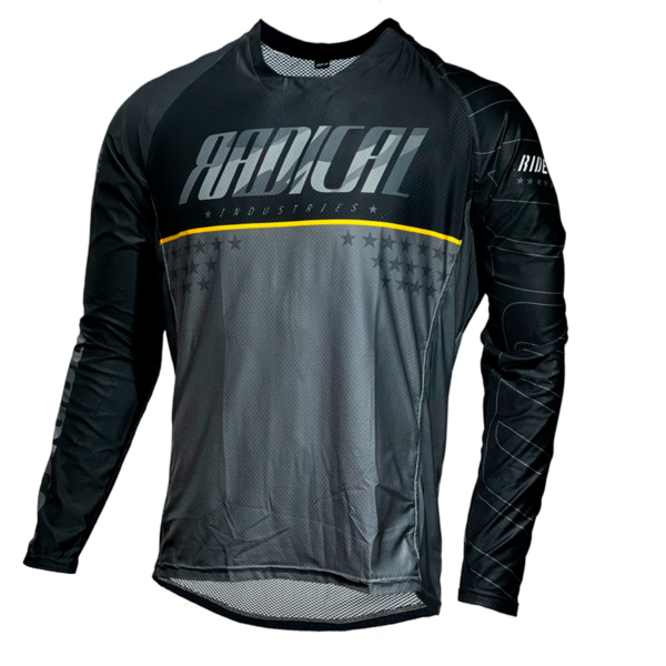 Jersey Radical Ride Division Negro Gris