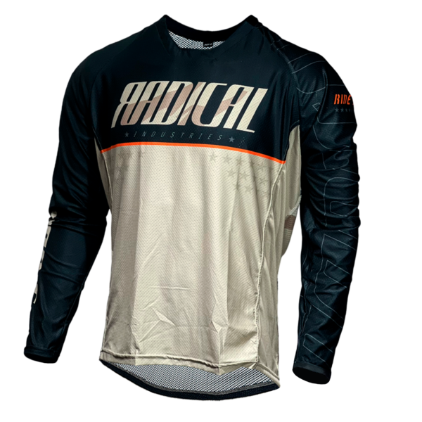 Jersey Radical Ride Division Negro Beige