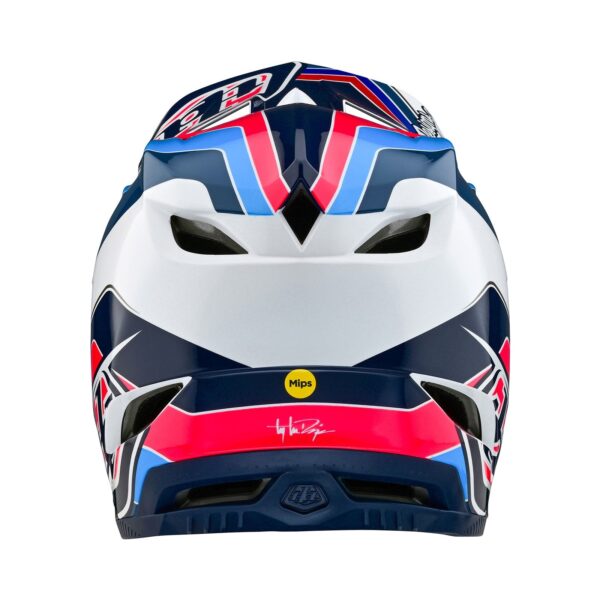 Casco Troy Lee Designs D4 Polyacrylite Block Blue White - Image 7