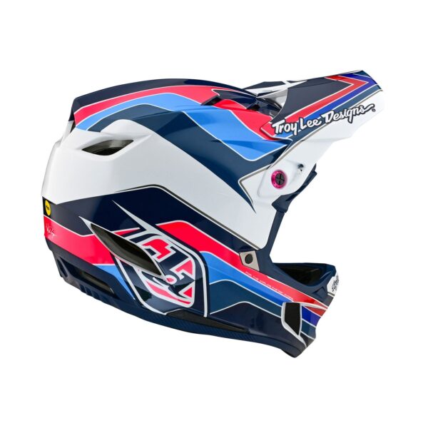Casco Troy Lee Designs D4 Polyacrylite Block Blue White - Image 5