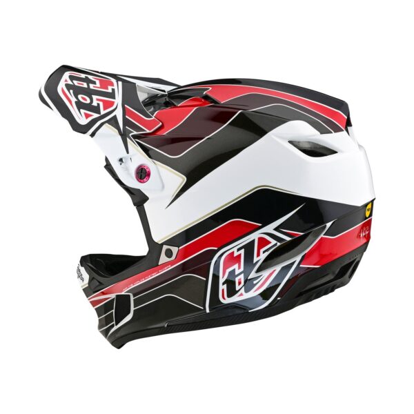Casco Troy Lee Designs D4 Polyacrylite Block Charcoal Red - Image 3