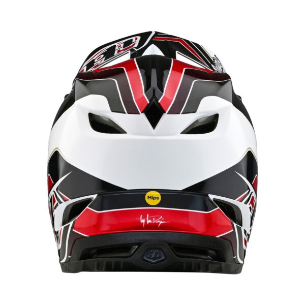 Casco Troy Lee Designs D4 Polyacrylite Block Charcoal Red - Image 8