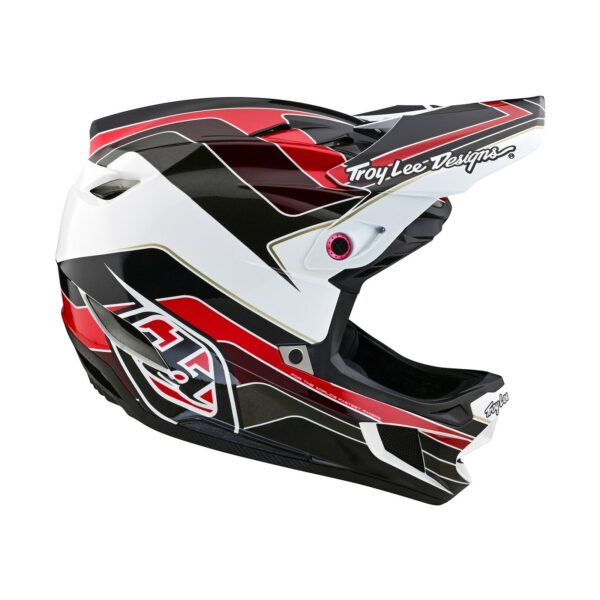 Casco Troy Lee Designs D4 Polyacrylite Block Charcoal Red - Image 4