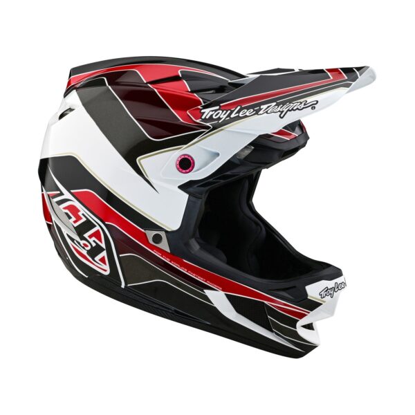 Casco Troy Lee Designs D4 Polyacrylite Block Charcoal Red - Image 6