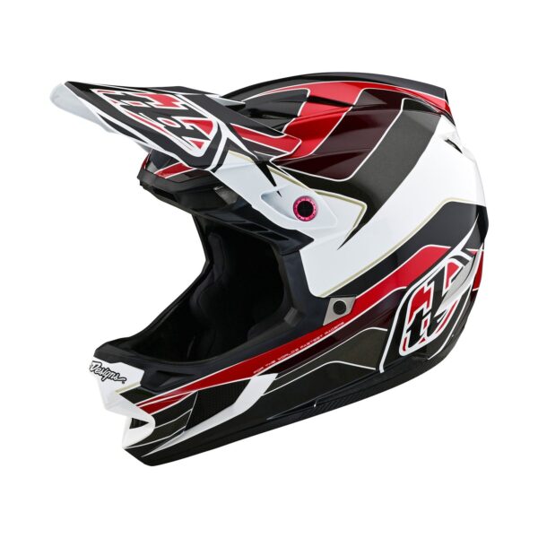 Casco Troy Lee Designs D4 Polyacrylite Block Charcoal Red - Image 2