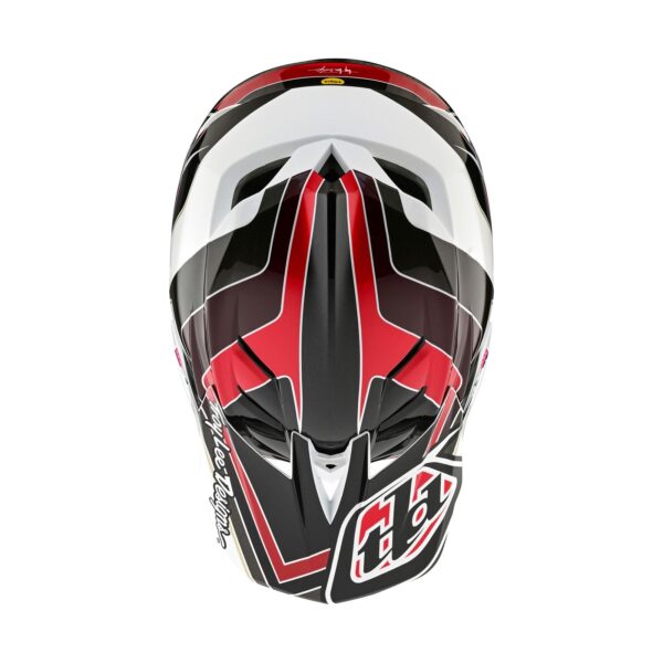 Casco Troy Lee Designs D4 Polyacrylite Block Charcoal Red - Image 7