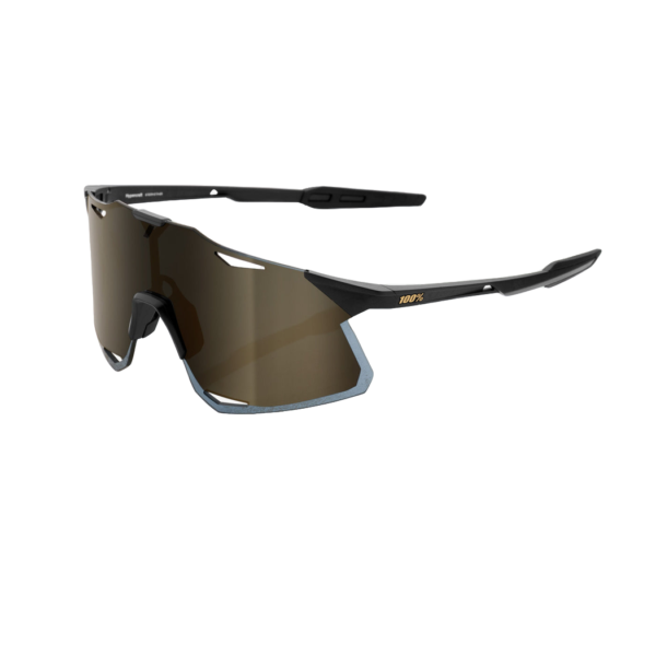 Gafas 100% HYPERCRAFT Matte Black Soft Gold Mirror Lens