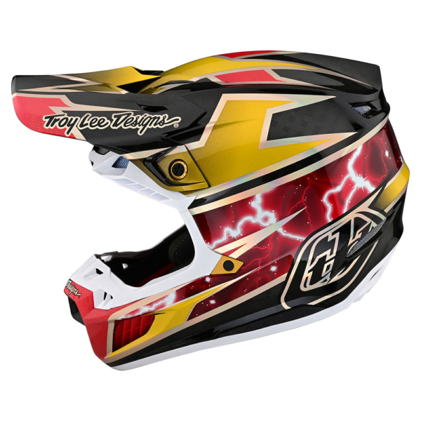 Casco TROY LEE DESIGNS SE5 Carbon Lightning Gold - Image 6
