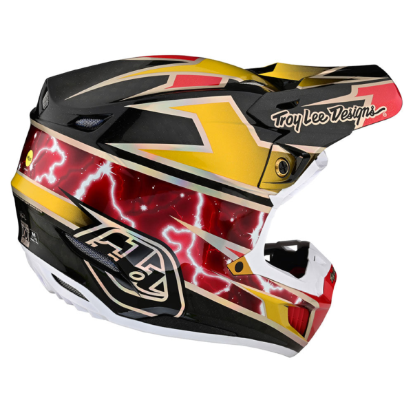 Casco TROY LEE DESIGNS SE5 Carbon Lightning Gold - Image 4