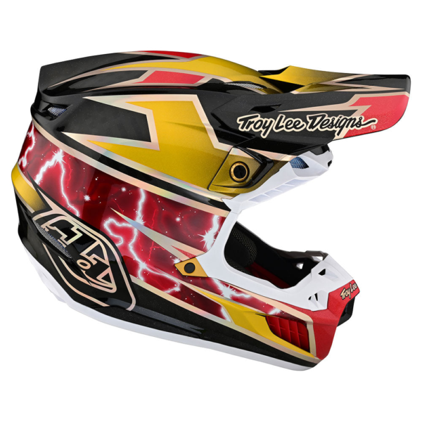 Casco TROY LEE DESIGNS SE5 Carbon Lightning Gold - Image 3