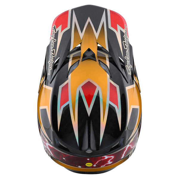 Casco TROY LEE DESIGNS SE5 Carbon Lightning Gold - Image 2