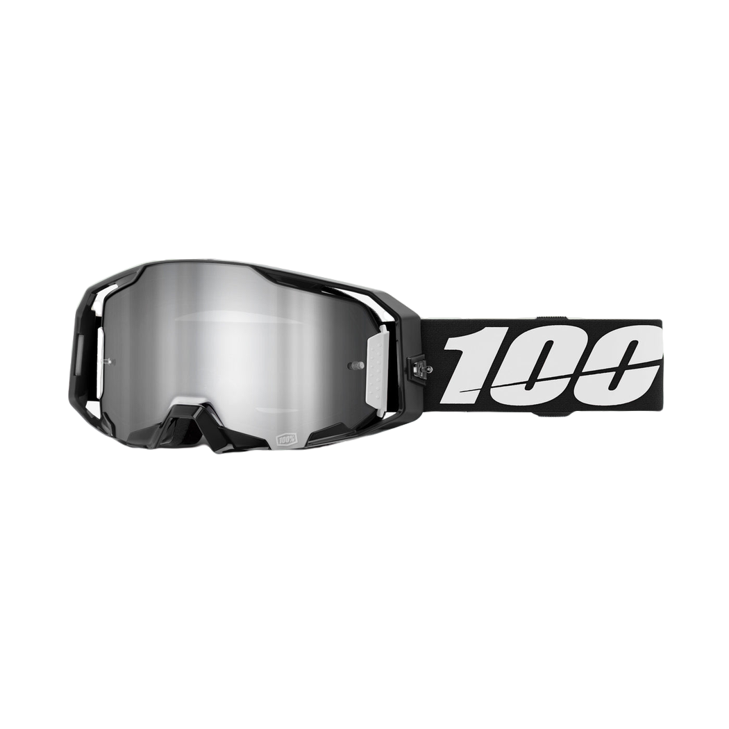 Goggle 100% Armatic Black Mirror Silver Flash Lens