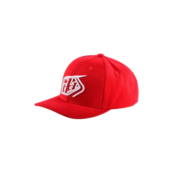 Gorra Troy Lee Designs CURVED SNAPBACK CROP RED WHITE