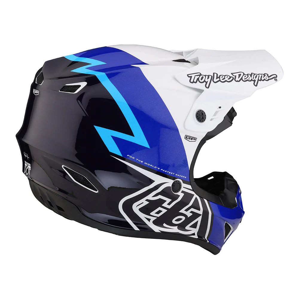Casco Troy Lee Designs Gp VOLT BLUE/WHITE/BLACK - Image 2