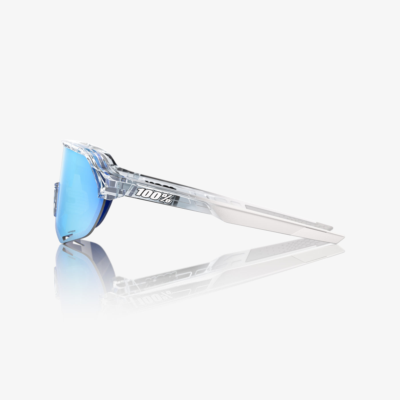 Gafas 100% S2 Polished Translucent Clear HiPER® Blue Multilayer Mirror Lens - Image 3