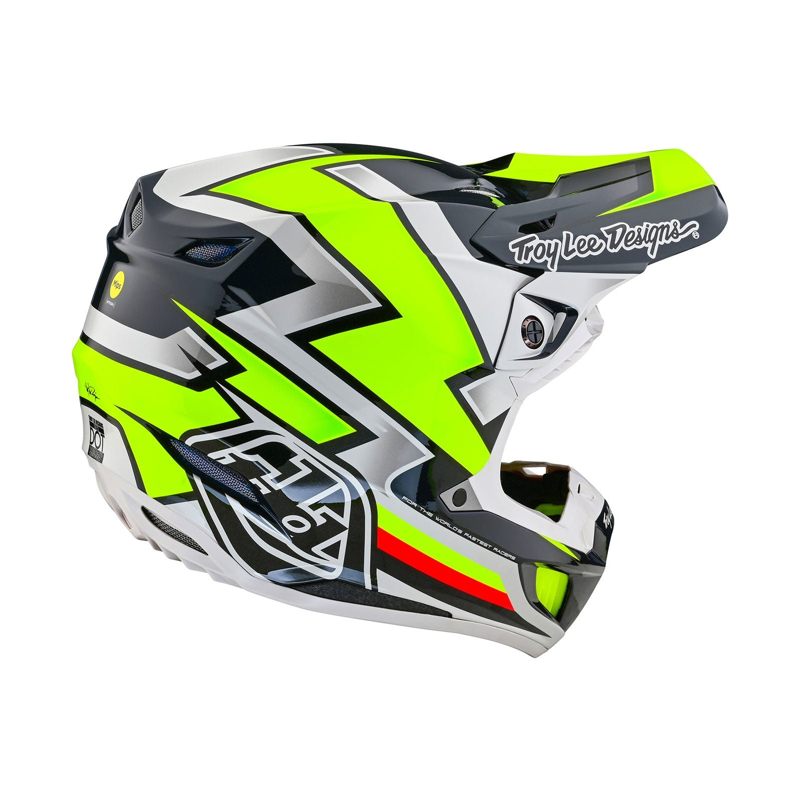Casco TROY LEE DESIGNS SE5 ECE COMPOSITE EVER GRAY YELLOW - Image 3