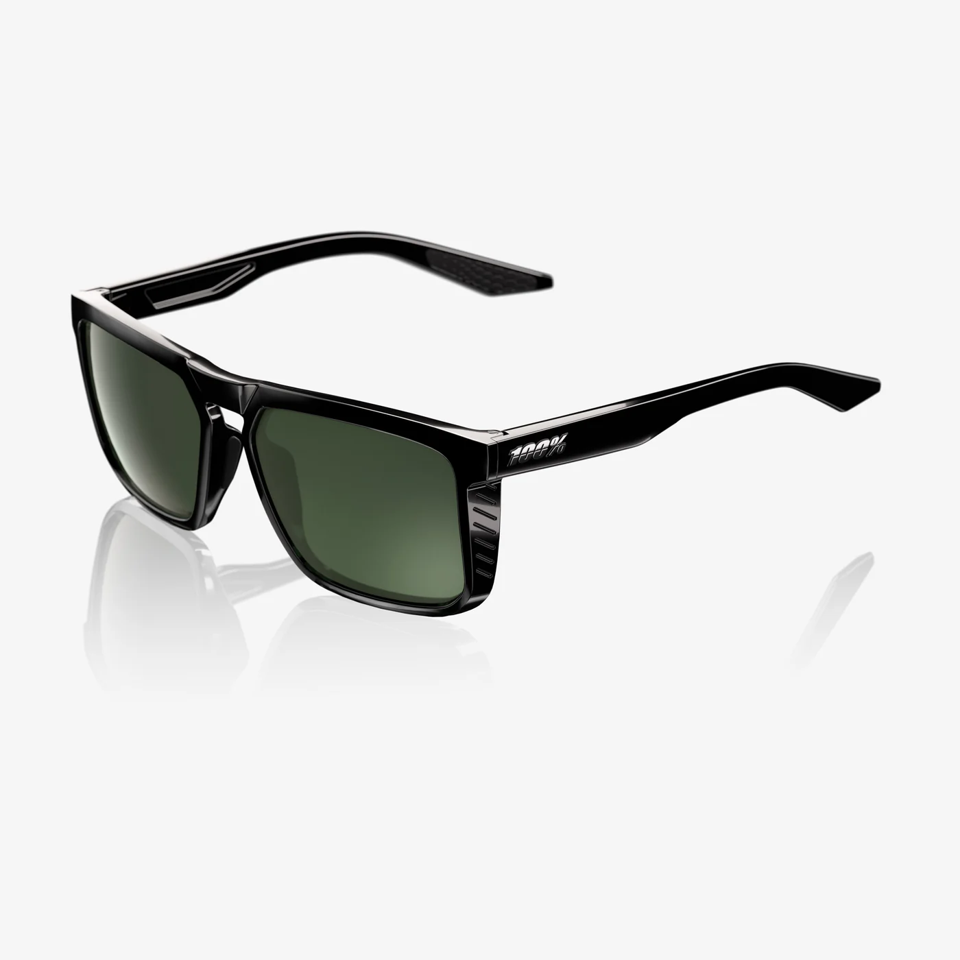 Gafas 100% RENSHAW Polished Black Grey Green Lens