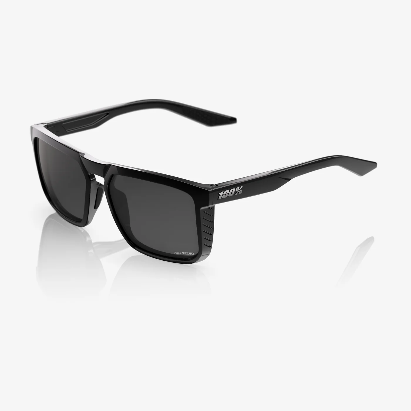 Gafas 100% RENSHAW Polished Black Polarized Grey Lens