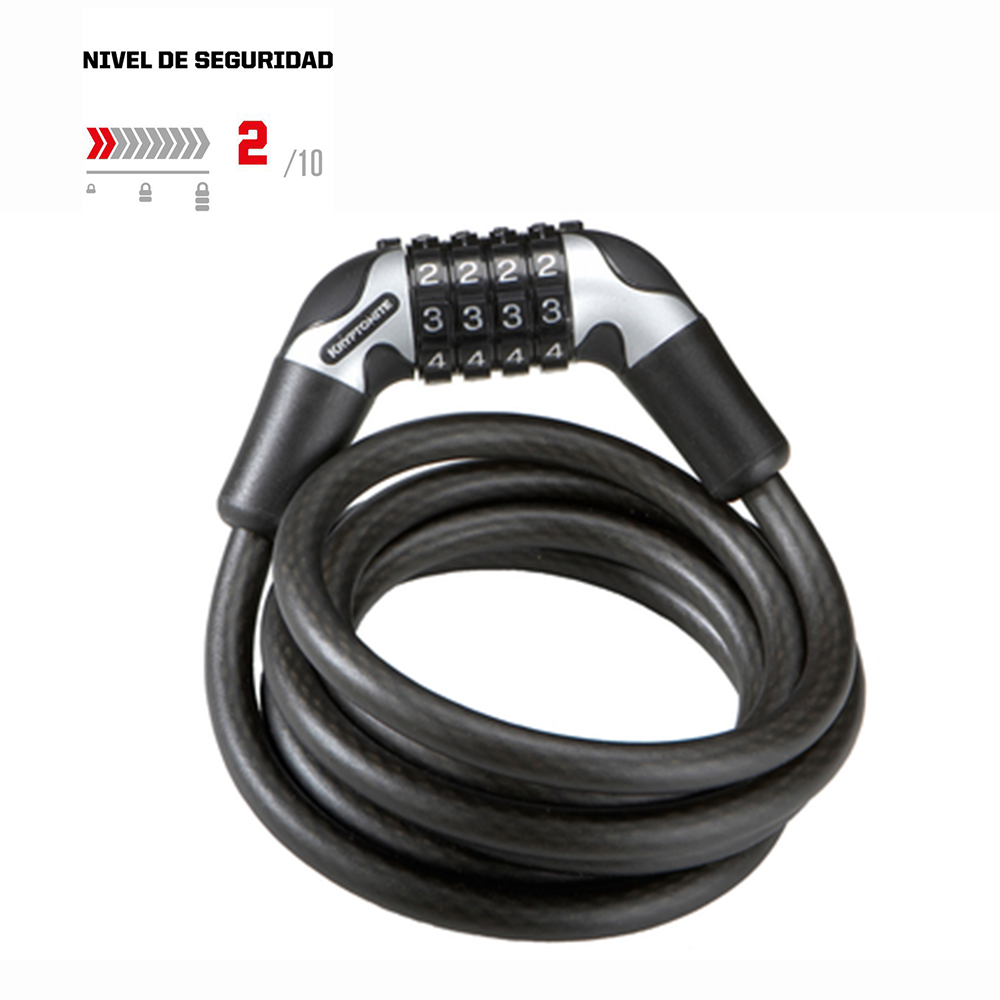 Guaya Para Bicicleta Kryptonite Kryptoflex 1218 Combo Cable