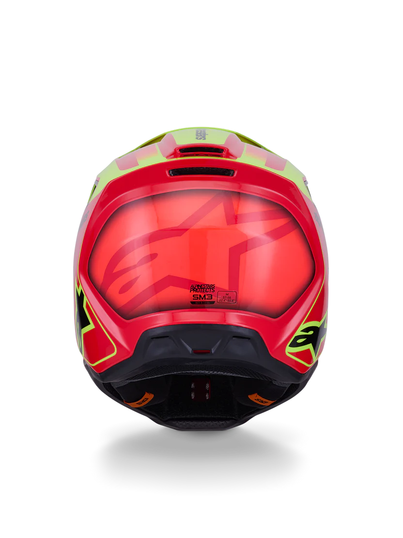 CASCO ALPINESTARS S-M3 Fray RED FLUO BLACK - Image 3