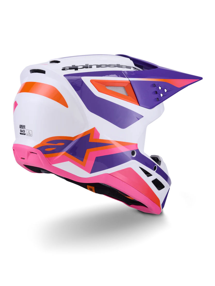 CASCO ALPINESTARS S-M3 Heat WHITE PINK PURPLE - Image 5