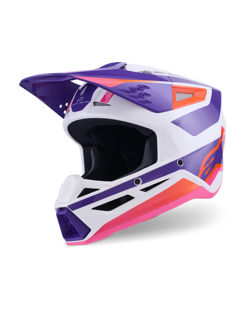 CASCO ALPINESTARS S-M3 Heat WHITE PINK PURPLE