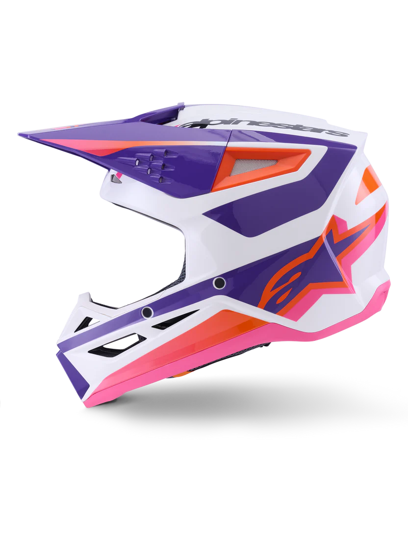 CASCO ALPINESTARS S-M3 Heat WHITE PINK PURPLE - Image 3