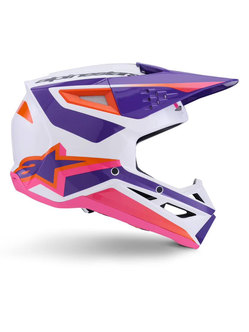 CASCO ALPINESTARS S-M3 Heat WHITE PINK PURPLE - Image 7
