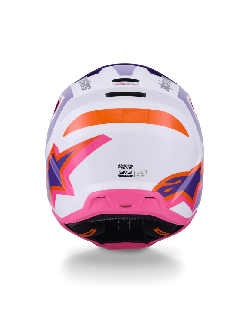 CASCO ALPINESTARS S-M3 Heat WHITE PINK PURPLE - Image 4