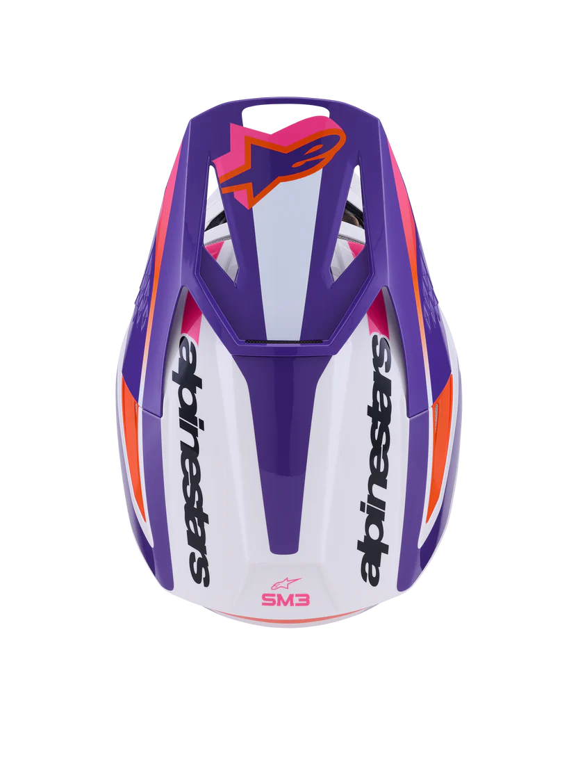 CASCO ALPINESTARS S-M3 Heat WHITE PINK PURPLE - Image 2