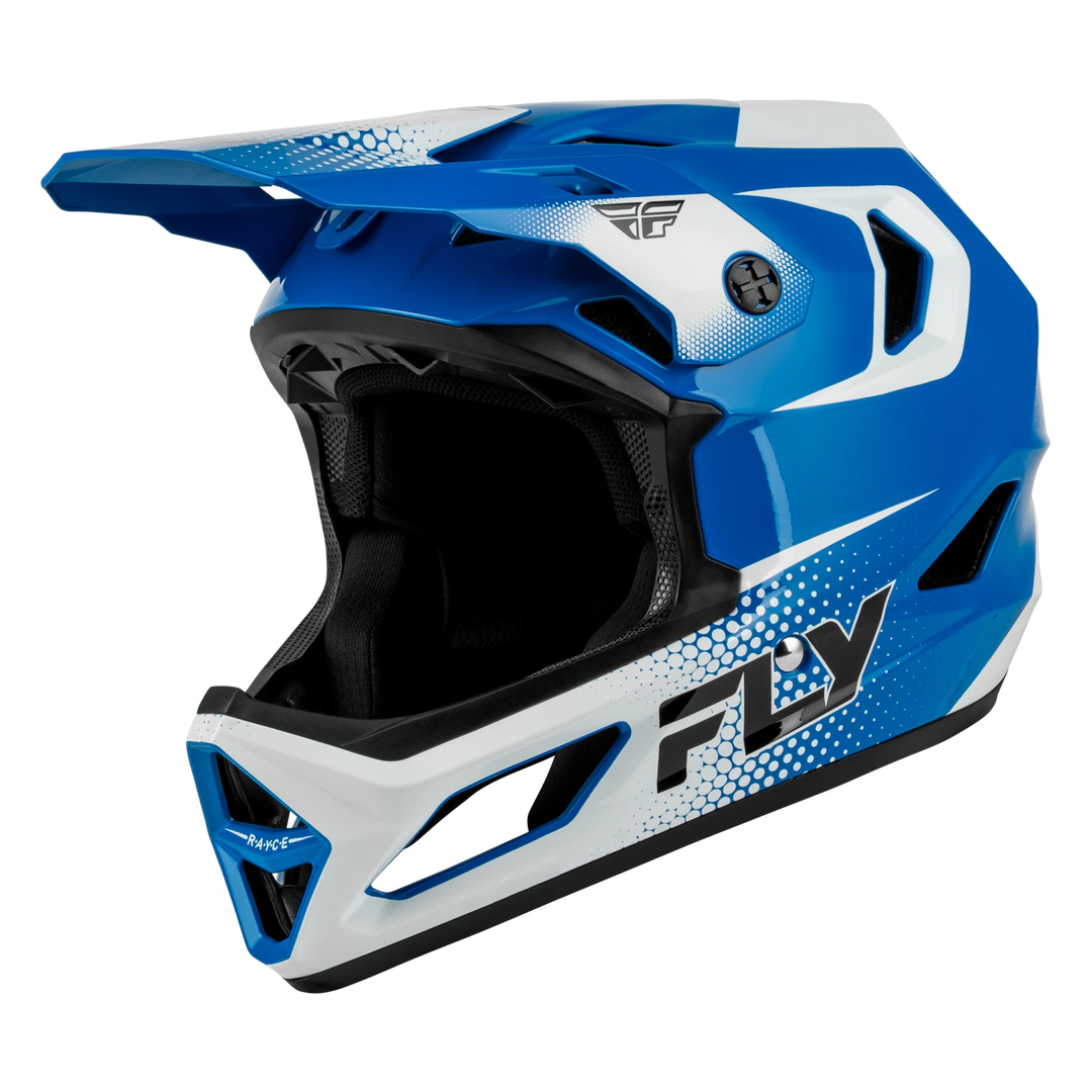 Casco Fly Rayce Sonar AZUL BLANCO NEGRO